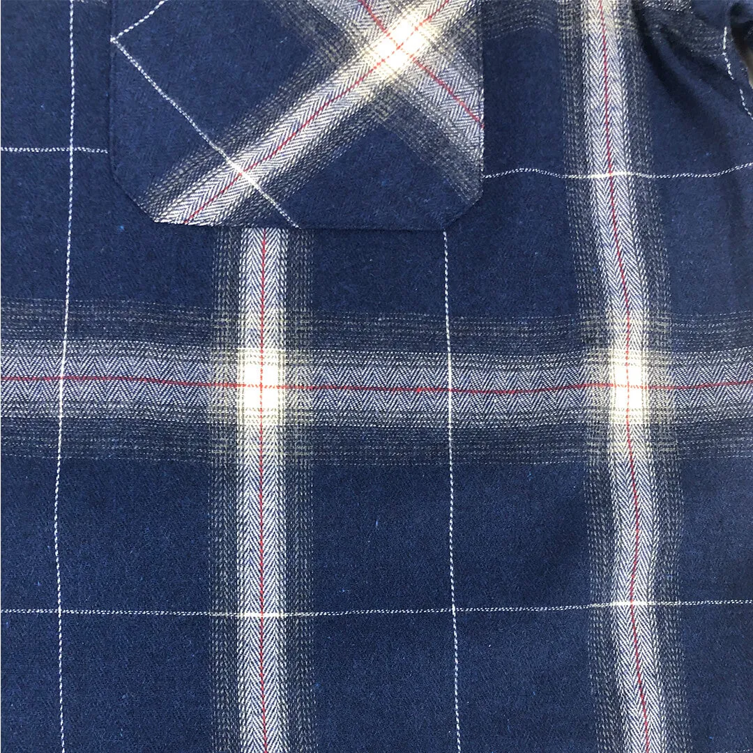 Plaid Performance Flannel Workshirt Navy sold by IslandHaze product image thumbnail 2