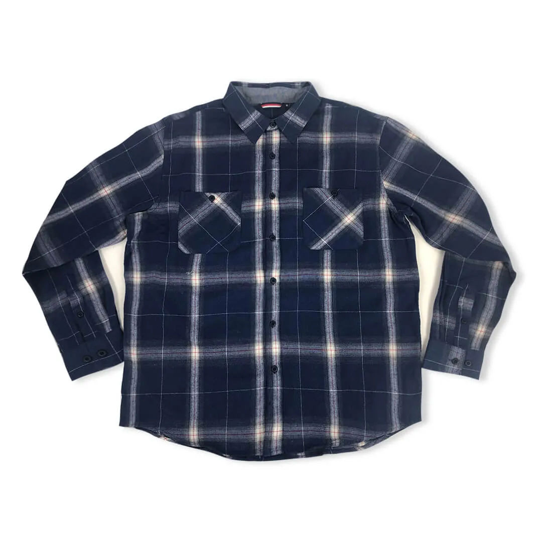 Plaid Performance Flannel Workshirt Navy sold by IslandHaze
