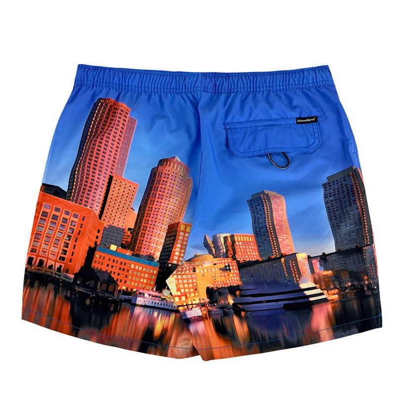Men's 6'' Stretch Printed Volley Swim Trunks-Skyline sold by IslandHaze product image thumbnail 2