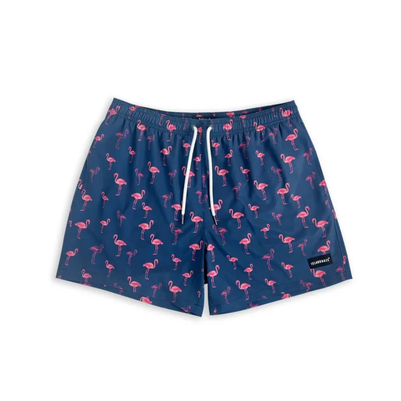 Men's Flamingo Casual Shorts 5" Swim Trunks sold by IslandHaze