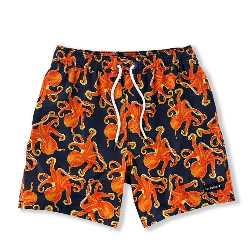 Men's 6'' Stretch Printed Volley Swim Trunks-OCTOPUS sold by IslandHaze