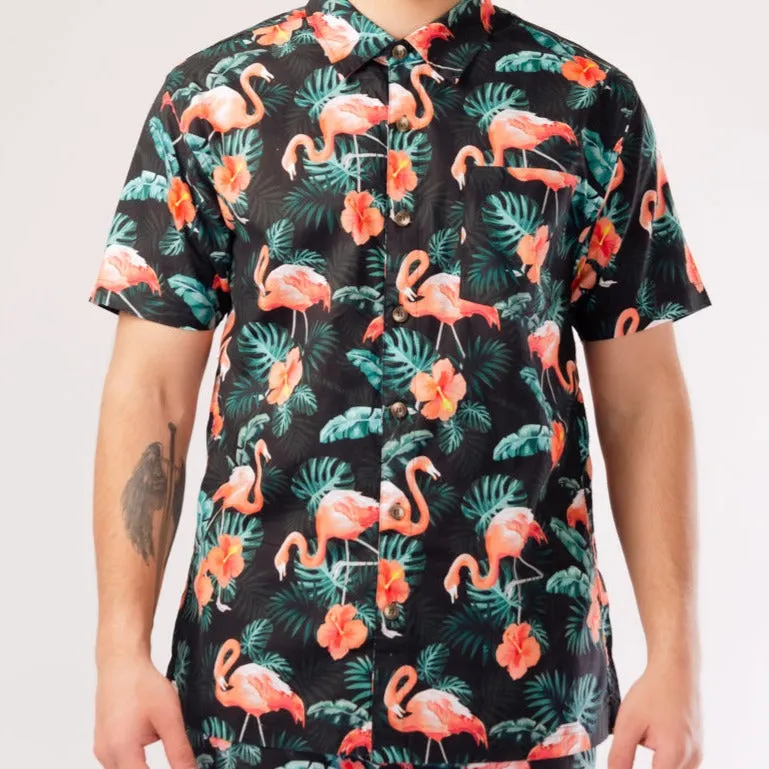 Flamingo Hawaiian Shirt Mingomix Short Sleeve Shirt sold by IslandHaze product image thumbnail 2