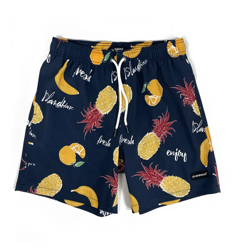 6“ Stretch Printed Volley Shorts NAVY COSMOS sold by IslandHaze