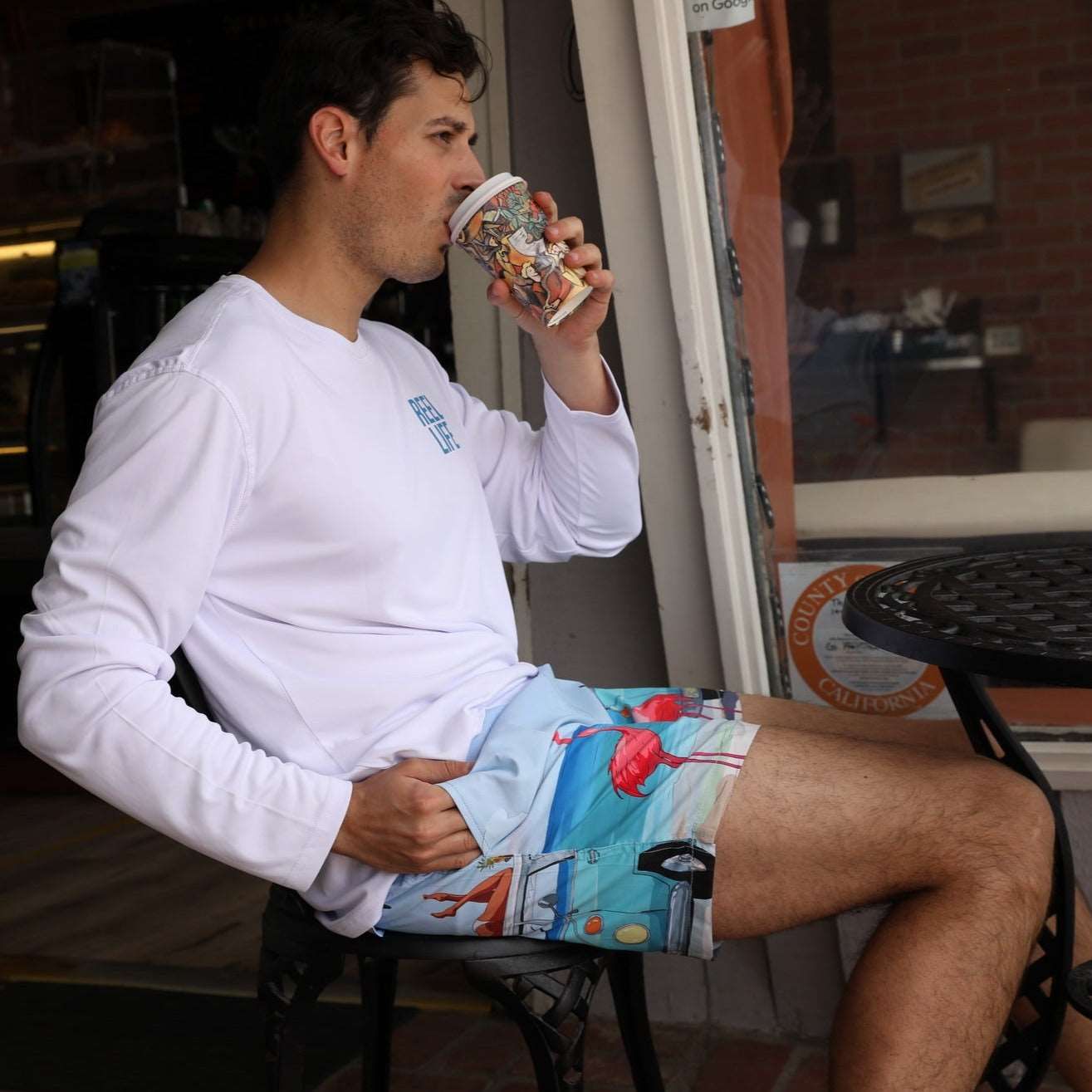 Men's 6'' Volley Flamingo Swim Shorts-HOLIDAY MOOD sold by IslandHaze product image thumbnail 5