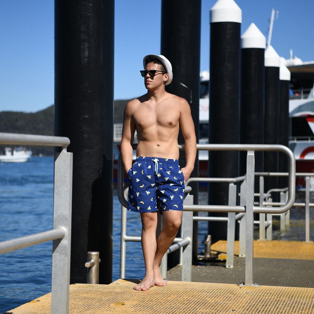 Men's 6'' Volley Swim Trunks-Banana Blue sold by IslandHaze product image thumbnail 2