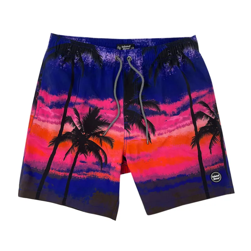 6“ Stretch Printed Volley Shorts-GUAM sold by IslandHaze