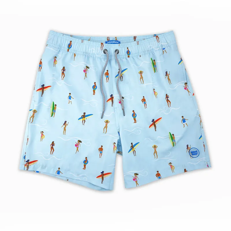 6“ Stretch Printed Volley Shorts-CRETE sold by IslandHaze
