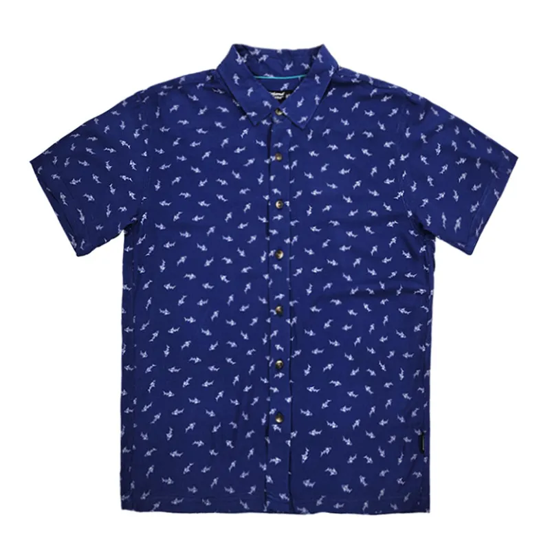 Men’s Button-Down Cotton Shirt Fishikawa sold by IslandHaze