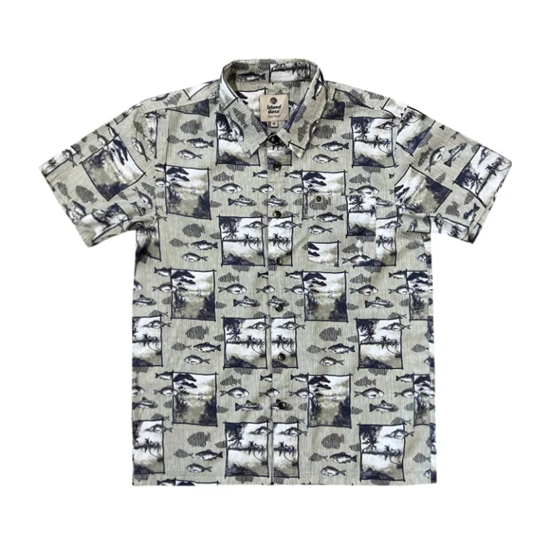 Men’s Button-Down Cotton Shirt PHANTOM sold by IslandHaze