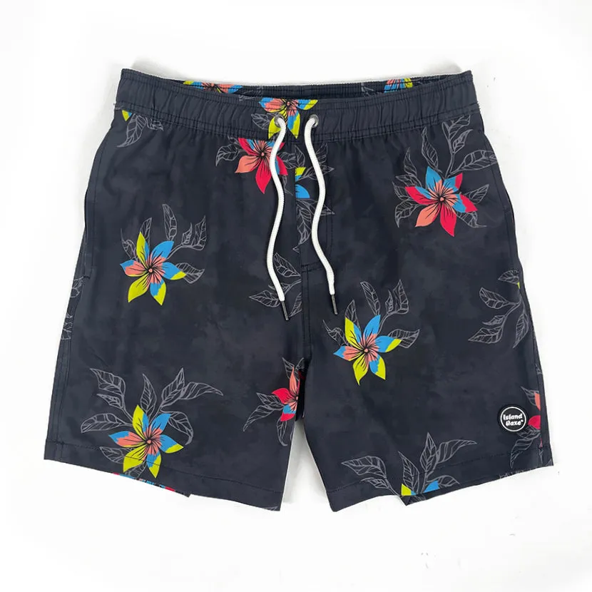 6“ Stretch Printed Volley Shorts-HIDDEN LEAF sold by IslandHaze