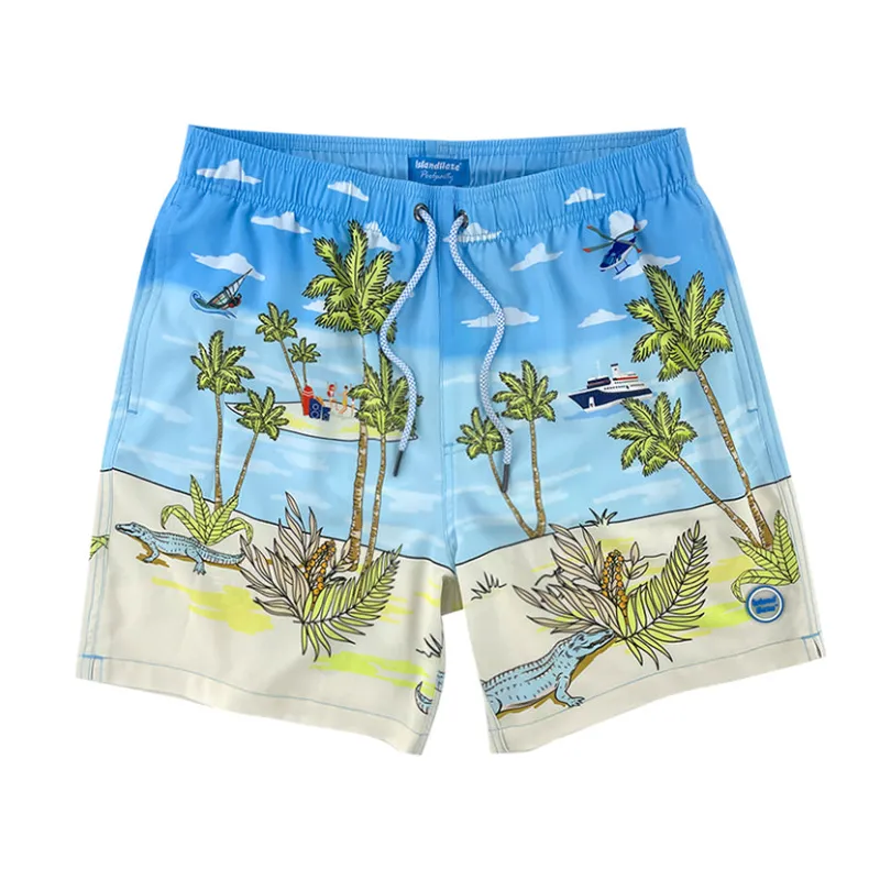 6“ Stretch Printed Volley Shorts-KALPENI made by IslandHaze
