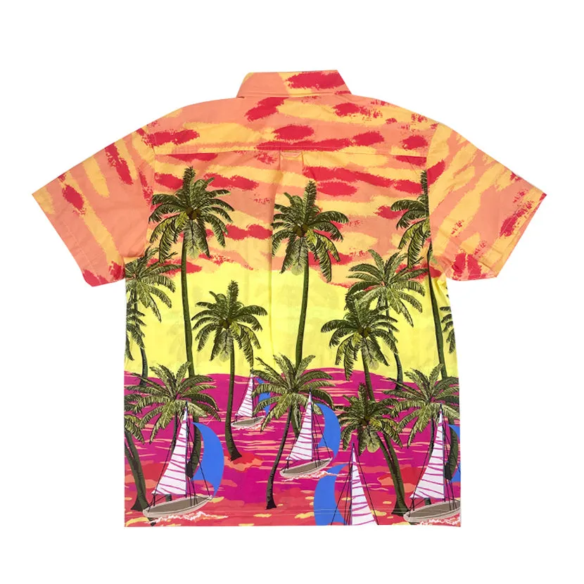 Men’s Button-Down Cotton Shirt SETTING SUN sold by IslandHaze product image thumbnail 2