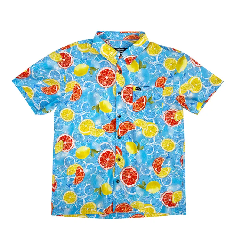 Men’s Button-Down Cotton Shirt ICE JUICE sold by IslandHaze