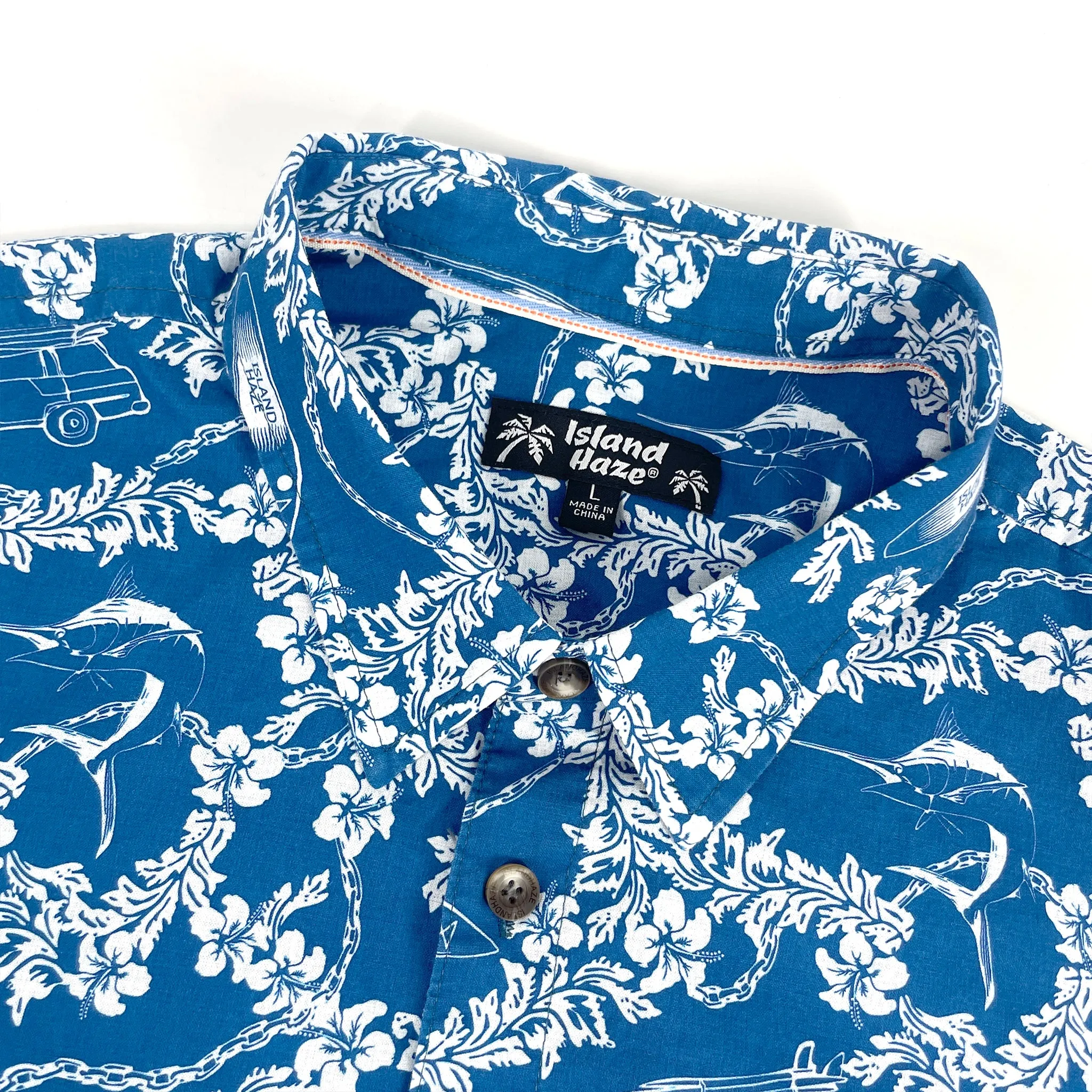 Men’s Button-Down Cotton Shirt LEI DAY sold by IslandHaze product image thumbnail 4