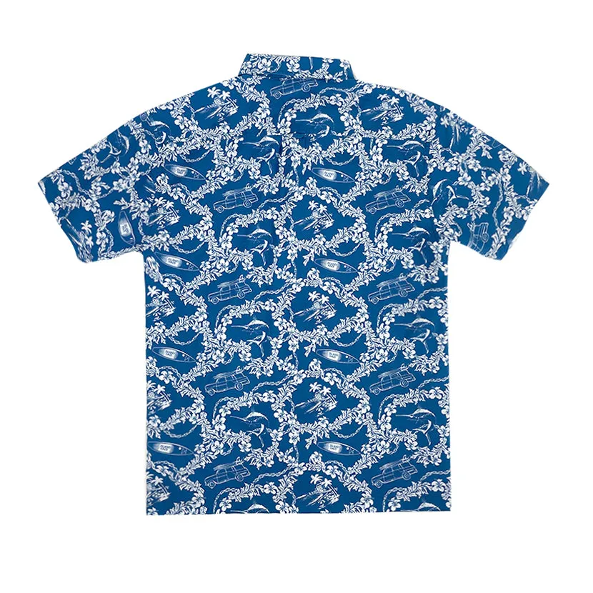 Men’s Button-Down Cotton Shirt LEI DAY sold by IslandHaze product image thumbnail 2