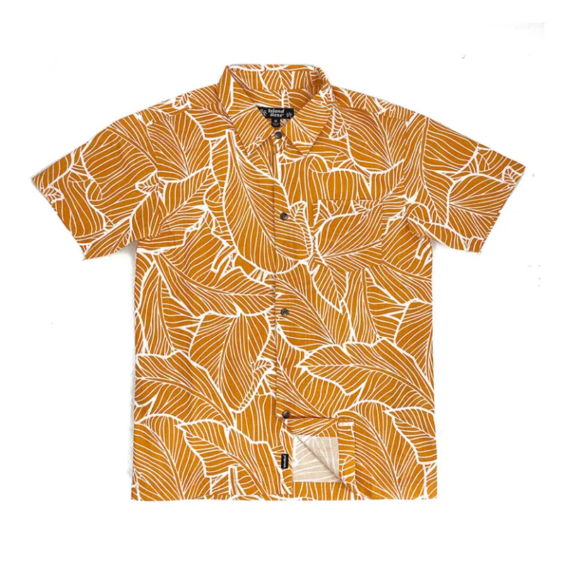 Men’s Button-Down Cotton Shirt WHISKEY SOUR sold by IslandHaze