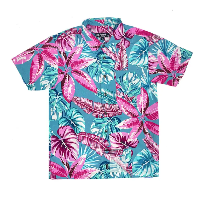 Men’s Button-Down Cotton Shirt Pop Neon sold by IslandHaze