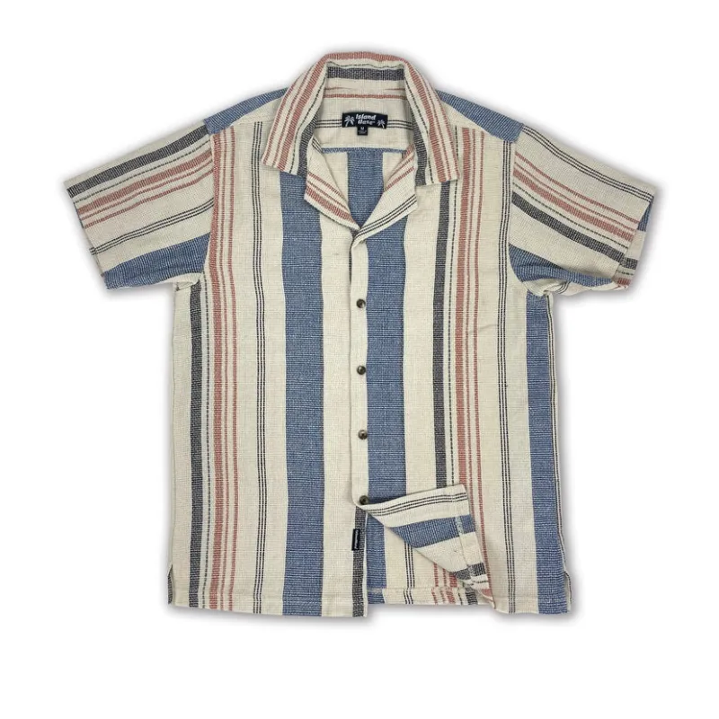 [Wholesale Min USD $350][FLASH SALE]Men's Textured Stripe S/S Woven Shirts (MS724711) sold by IslandHaze