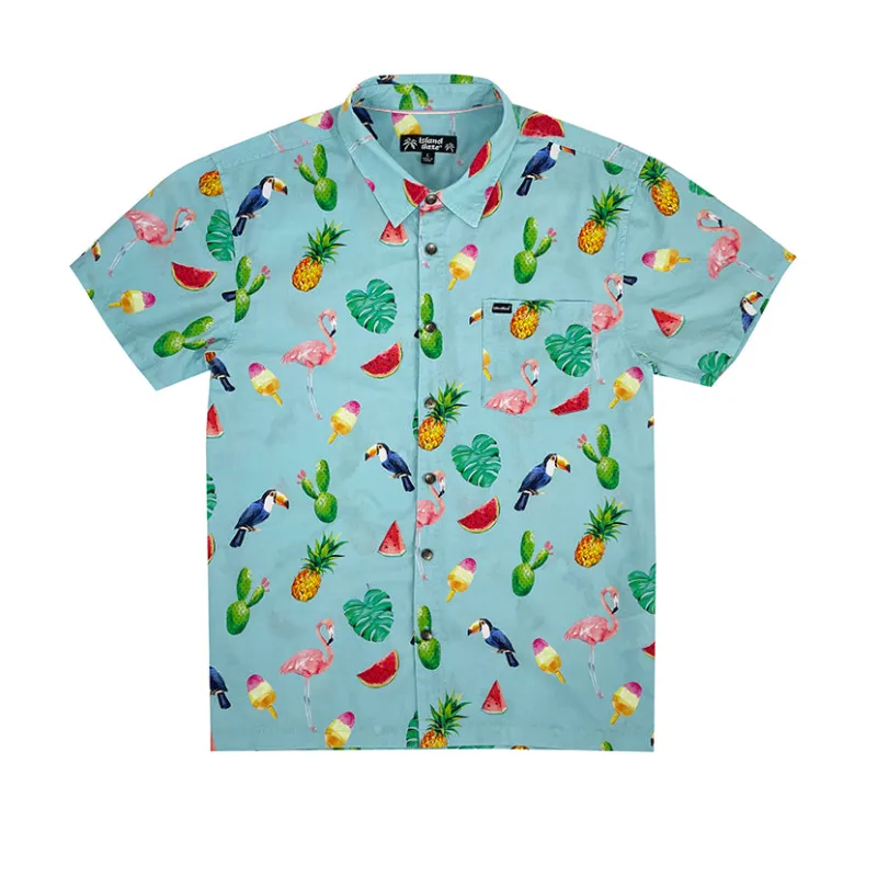 [Wholesale Min USD $350][FLASH SALE]Men’s Button-Down Cotton Shirt BOMB POP sold by IslandHaze