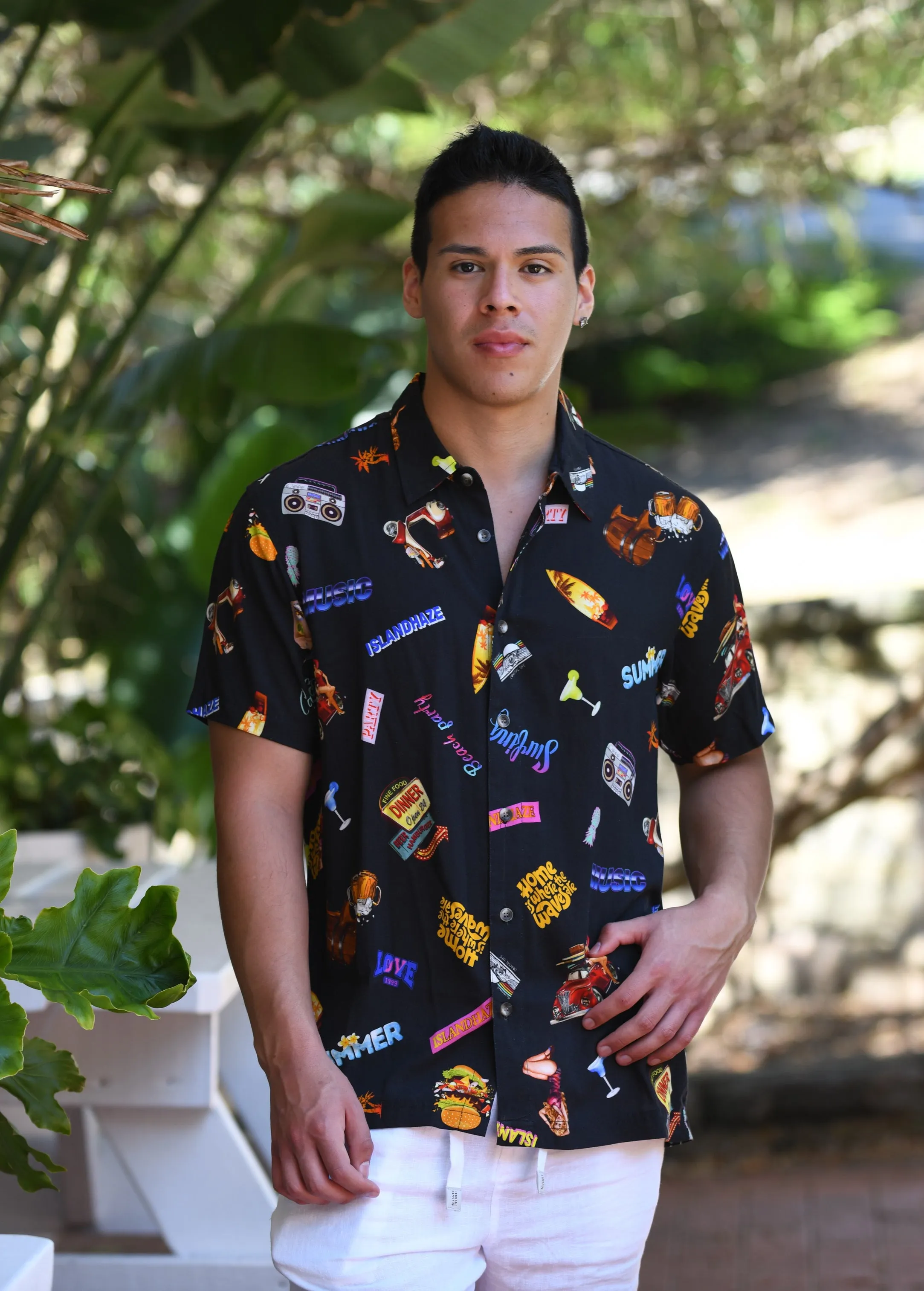 Men’s Button-Down Cotton Shirt Tiki Party sold by IslandHaze product image thumbnail 4