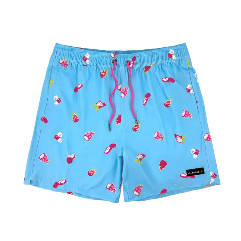 [Wholesale Min USD $350]6“ Stretch Printed Volley Shorts-PITAYA made by IslandHaze