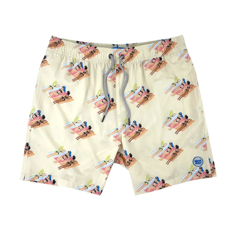[Wholesale Min USD $350]6“ Stretch Printed Volley Shorts-ROTE made by IslandHaze
