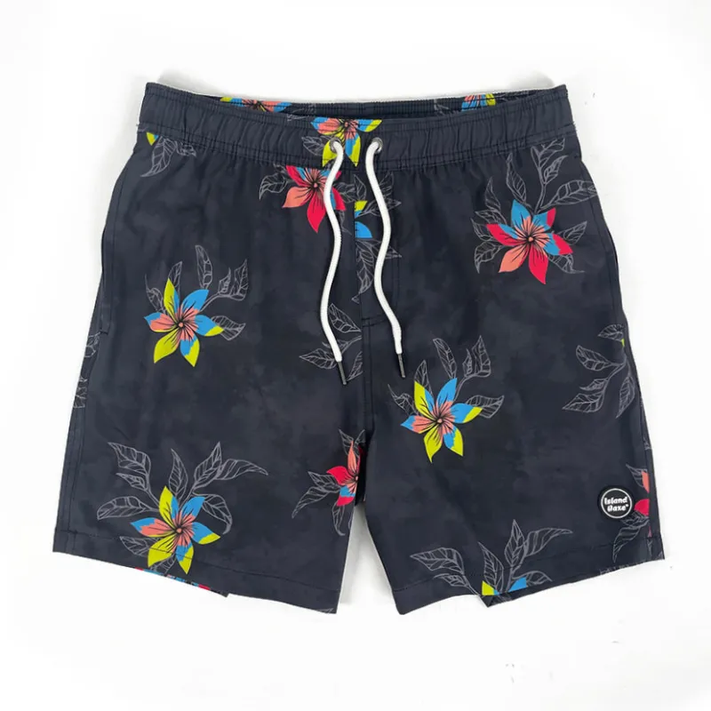 [Wholesale Min USD $350][OFF-SEASON SALE]6“ Stretch Printed Volley Shorts-HIDDEN LEAF made by IslandHaze