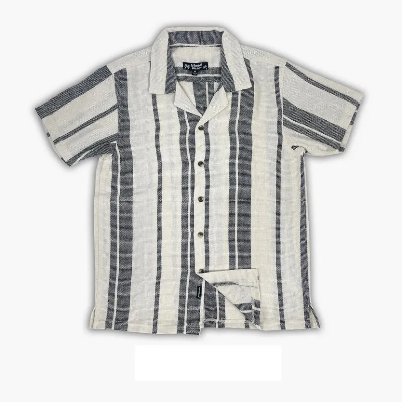 Men's Textured Stripe S/S Woven Shirts (MS724714) sold by IslandHaze