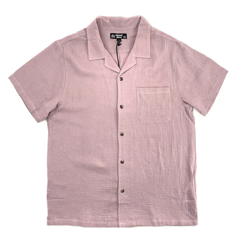 Short Sleeve Cotton Gauze Men’s Top -Lightweight Resort Wear-RAKINO sold by IslandHaze product image thumbnail 4