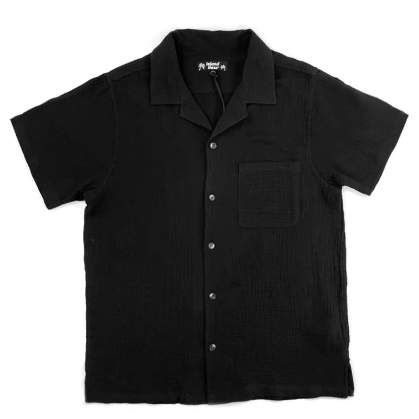 Short Sleeve Cotton Gauze Men’s Top -Lightweight Resort Wear-RAKINO sold by IslandHaze product image thumbnail 3