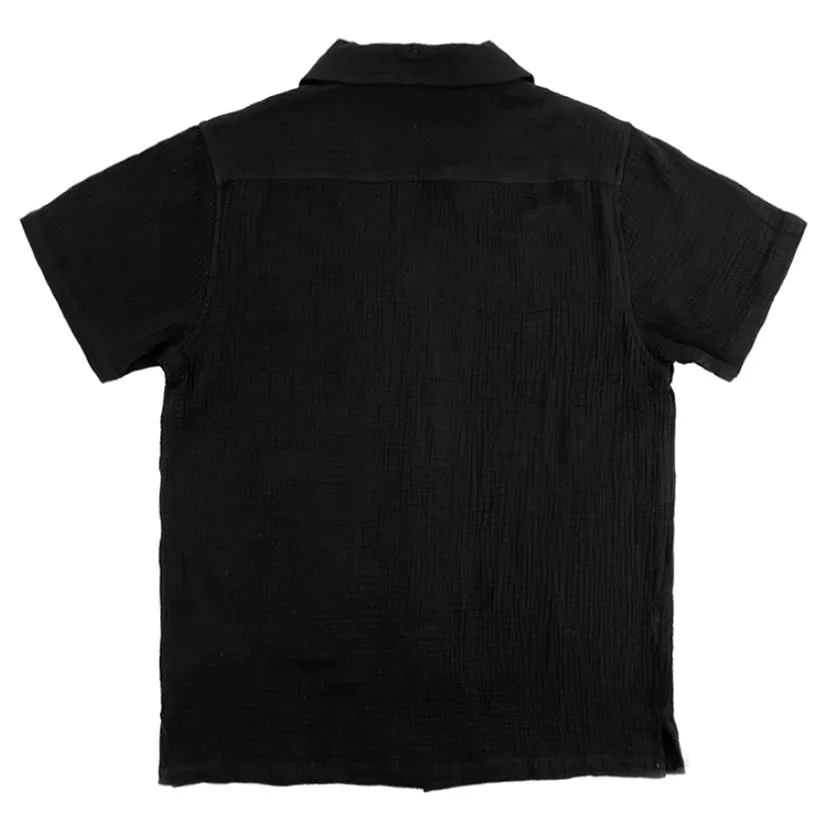 Short Sleeve Cotton Gauze Men’s Top -Lightweight Resort Wear-RAKINO sold by IslandHaze product image thumbnail 5