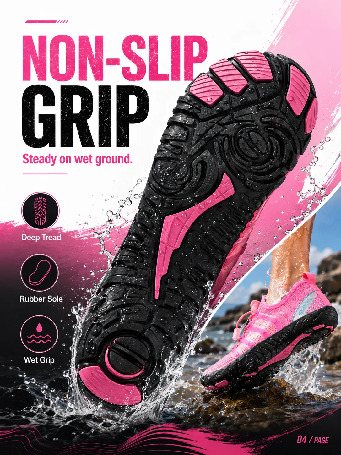 Junior/Women's Hybrid Water Shoes: Lightweight Breathable Sneakers for Surfing, Beach, and Water Sports sold by IslandHaze product image thumbnail 5