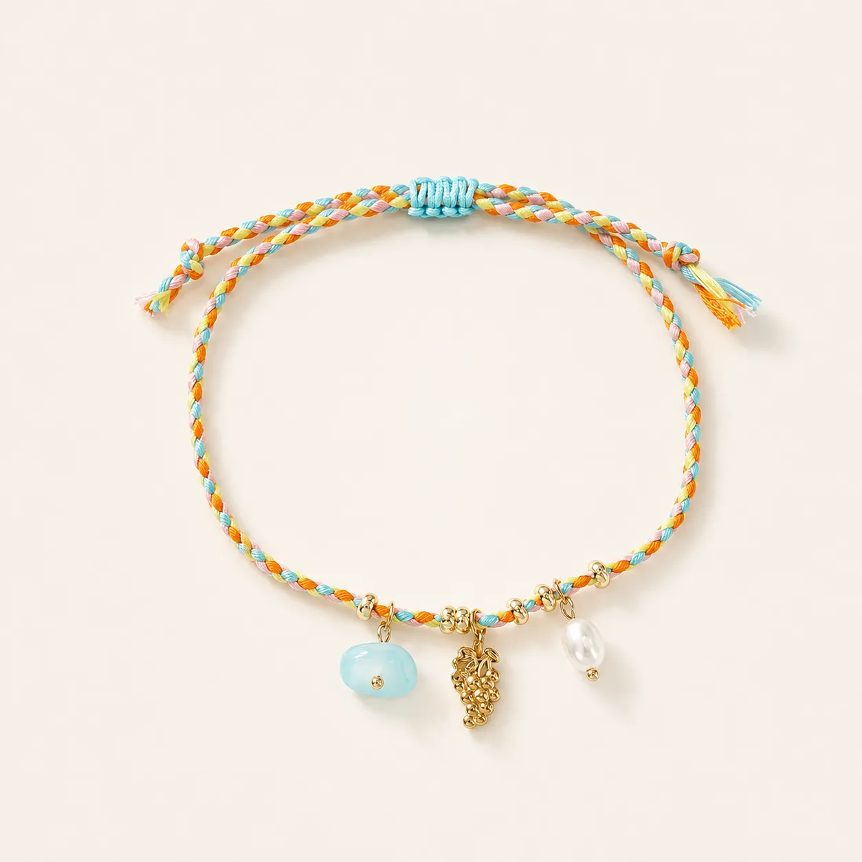 Handmade Boho Woven Cord Shell Charm Bracelet sold by IslandHaze