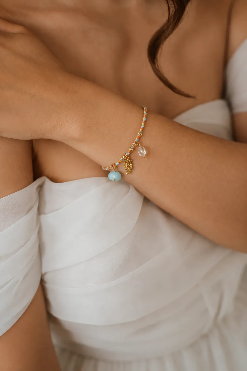 Handmade Boho Woven Cord Shell Charm Bracelet sold by IslandHaze product image thumbnail 2