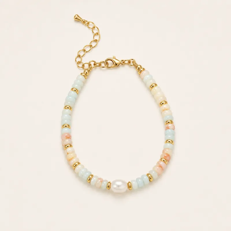 Pearl Pastel Beaded Strand Bracelet made by IslandHaze