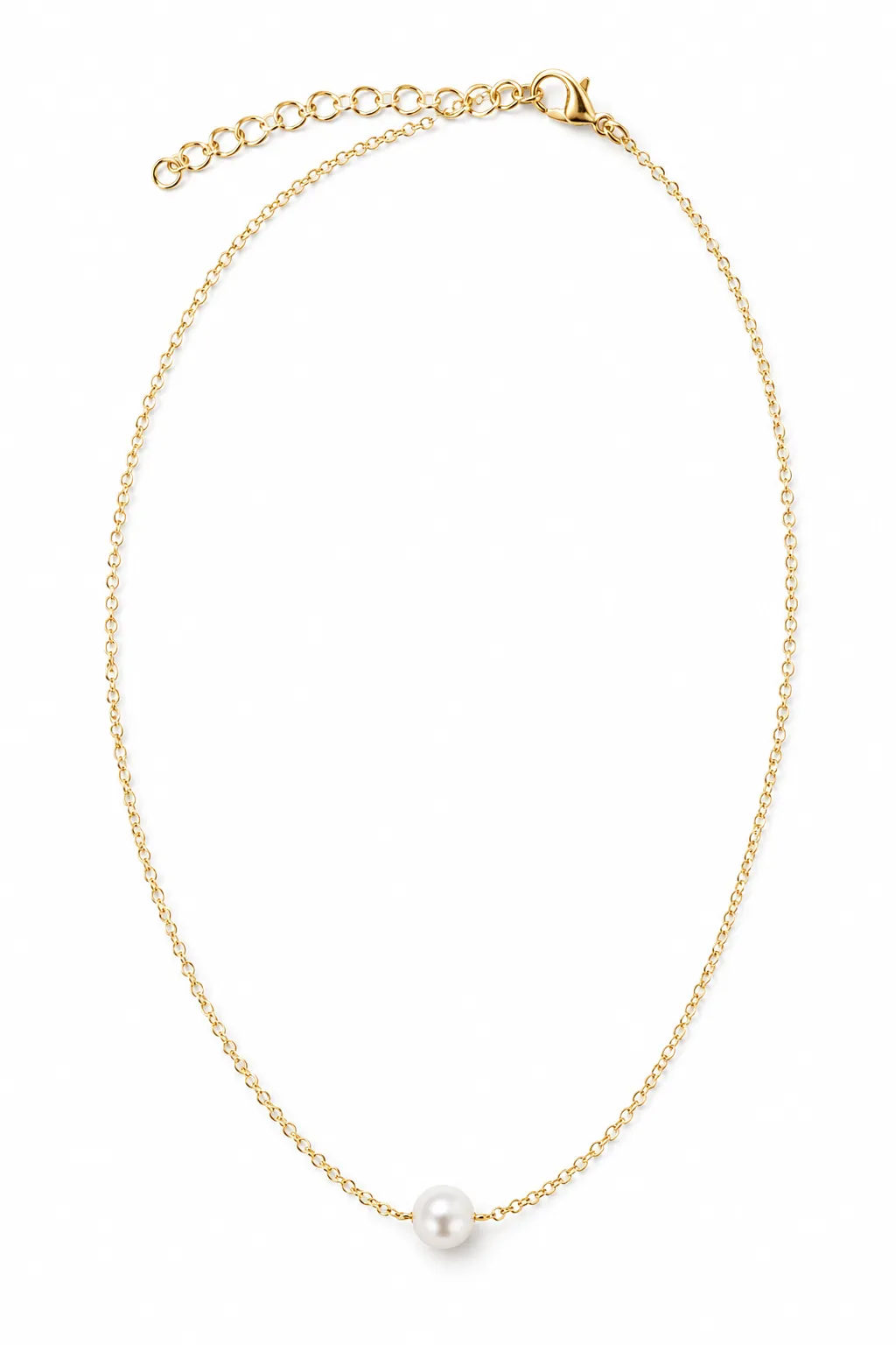 Single Pearl Floating Choker Necklace sold by IslandHaze product image thumbnail 4