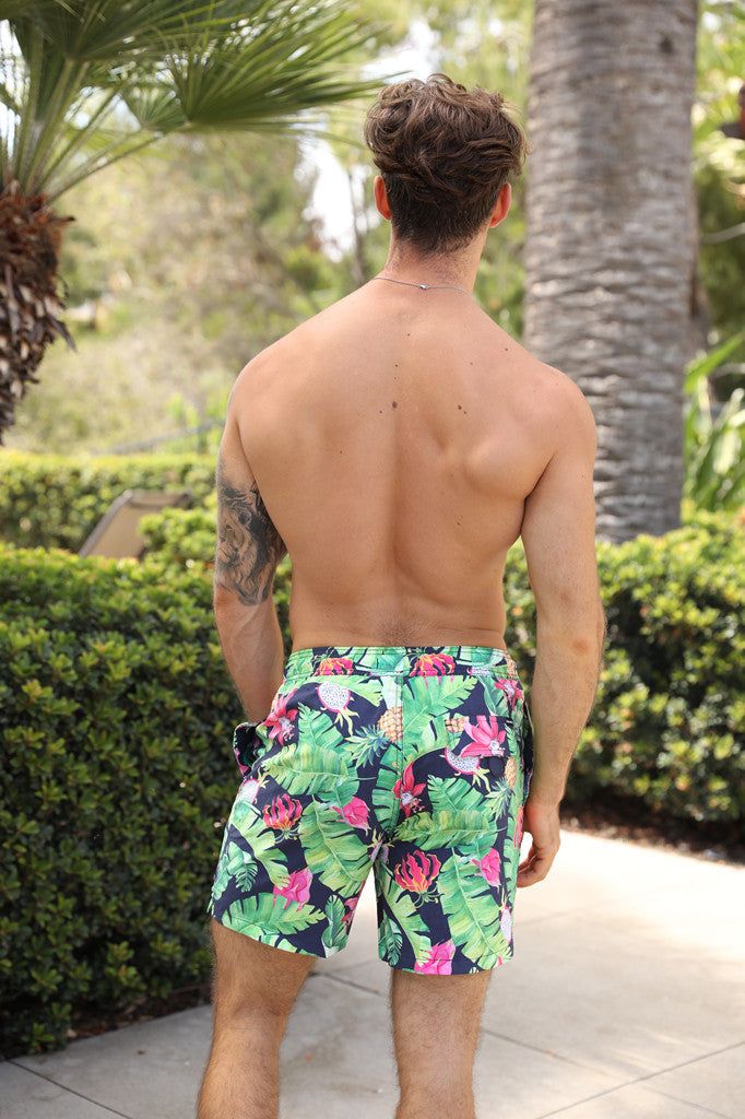 Men's 6'' volley swim shorts-Lost garden sold by IslandHaze product image thumbnail 6