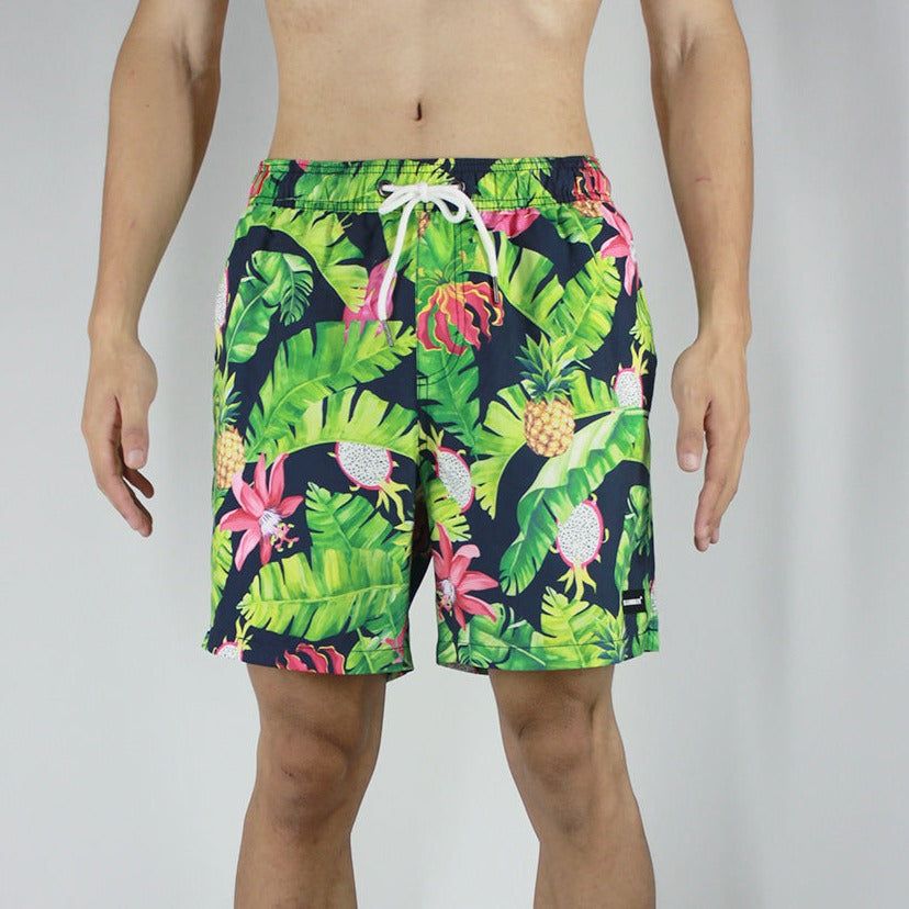 Men's 6'' volley swim shorts-Lost garden sold by IslandHaze product image thumbnail 2