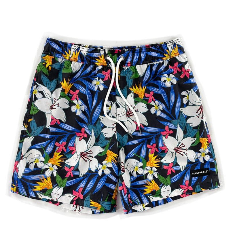 Men's 6'' Stretch Printed Volley Swim Trunks XXL-FLOWERLIA sold by IslandHaze