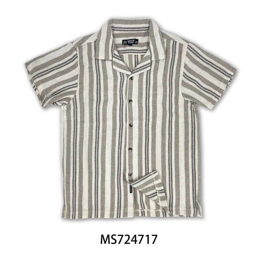 Men's Textured Stripe S/S Woven Shirts (MS724717) sold by IslandHaze