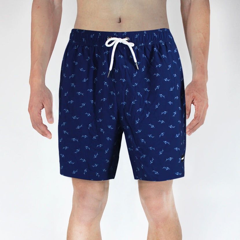Men's 6'' Stretch Printed Volley Blue Swim Trunks-Mariana sold by IslandHaze product image thumbnail 4