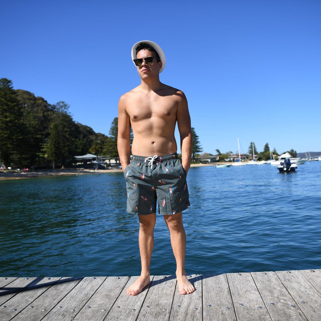 Men's 6'' Stretch Printed Volley Hawaii Swim Trunks-Sun baked sold by IslandHaze product image thumbnail 2