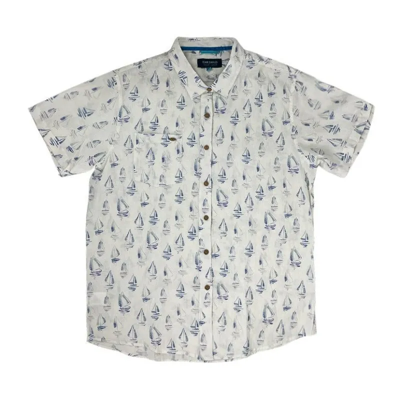 Men's hawaiian shirt-Summer Sail sold by IslandHaze