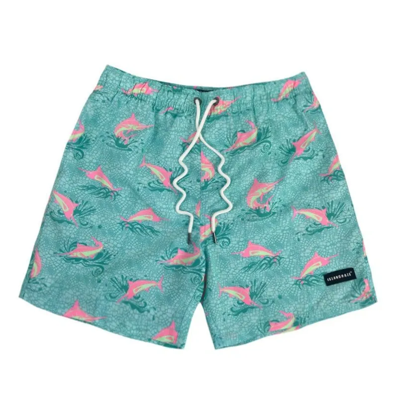 6'' Men's Volley Swim Trunks-Hot Line Marlin sold by IslandHaze