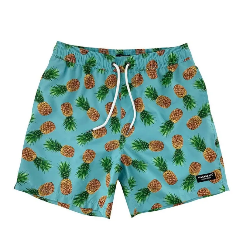 Men's 6'' Stretch Printed Volley Pineapple Swim Trunks sold by IslandHaze