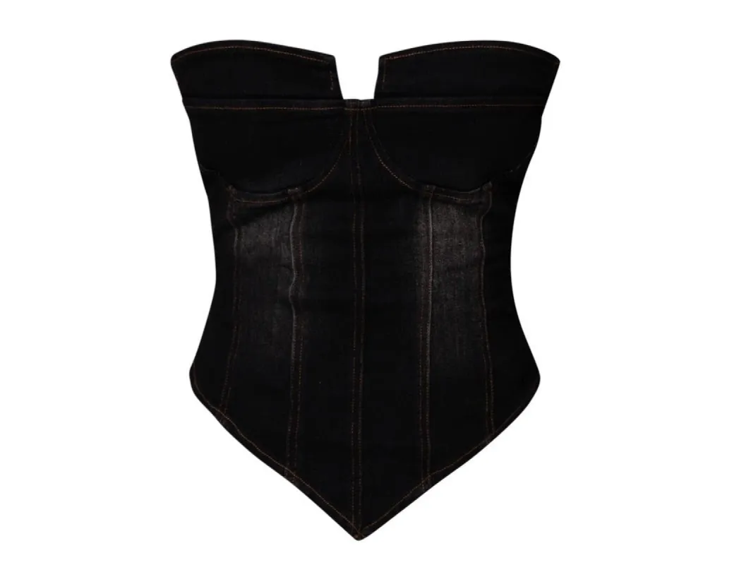 Denim Black Corset sold by Shane Justin