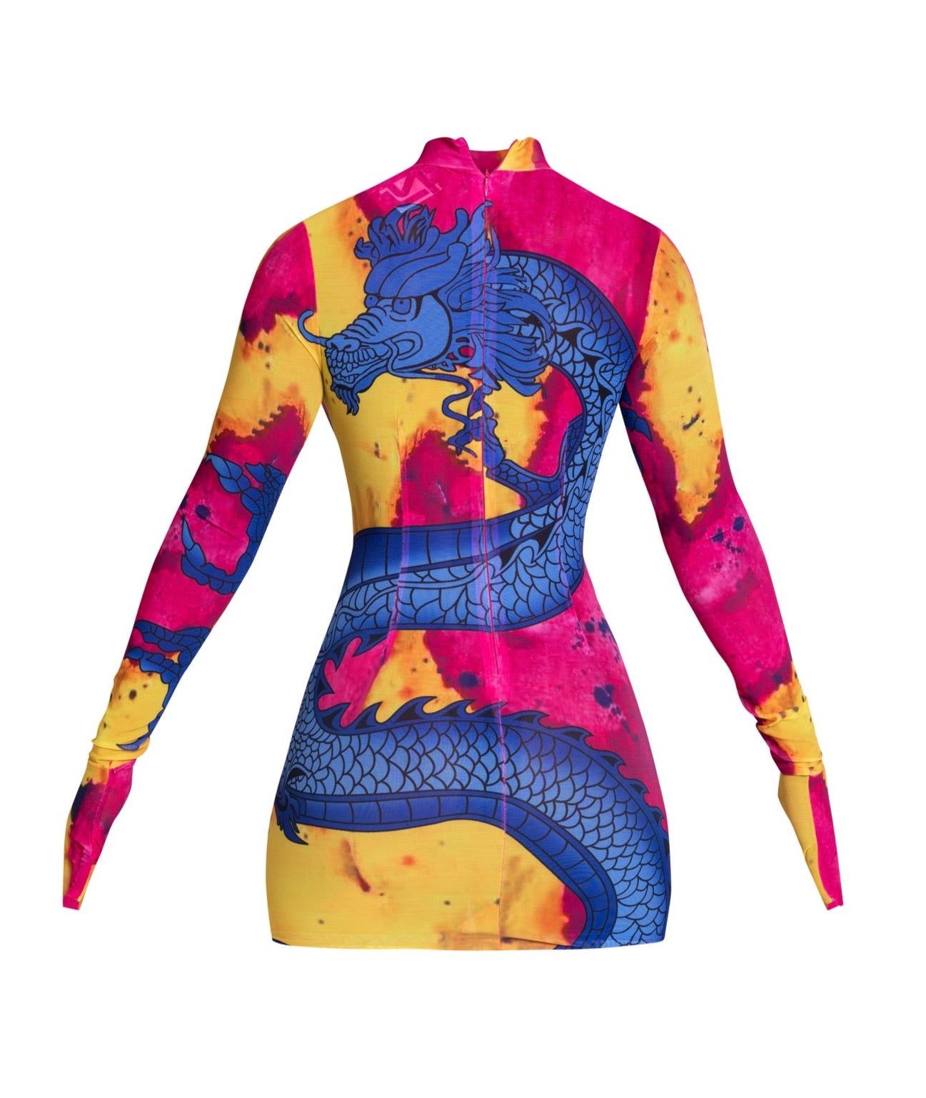 Dragon Hot Pink Mesh Dress sold by Shane Justin product image thumbnail 2