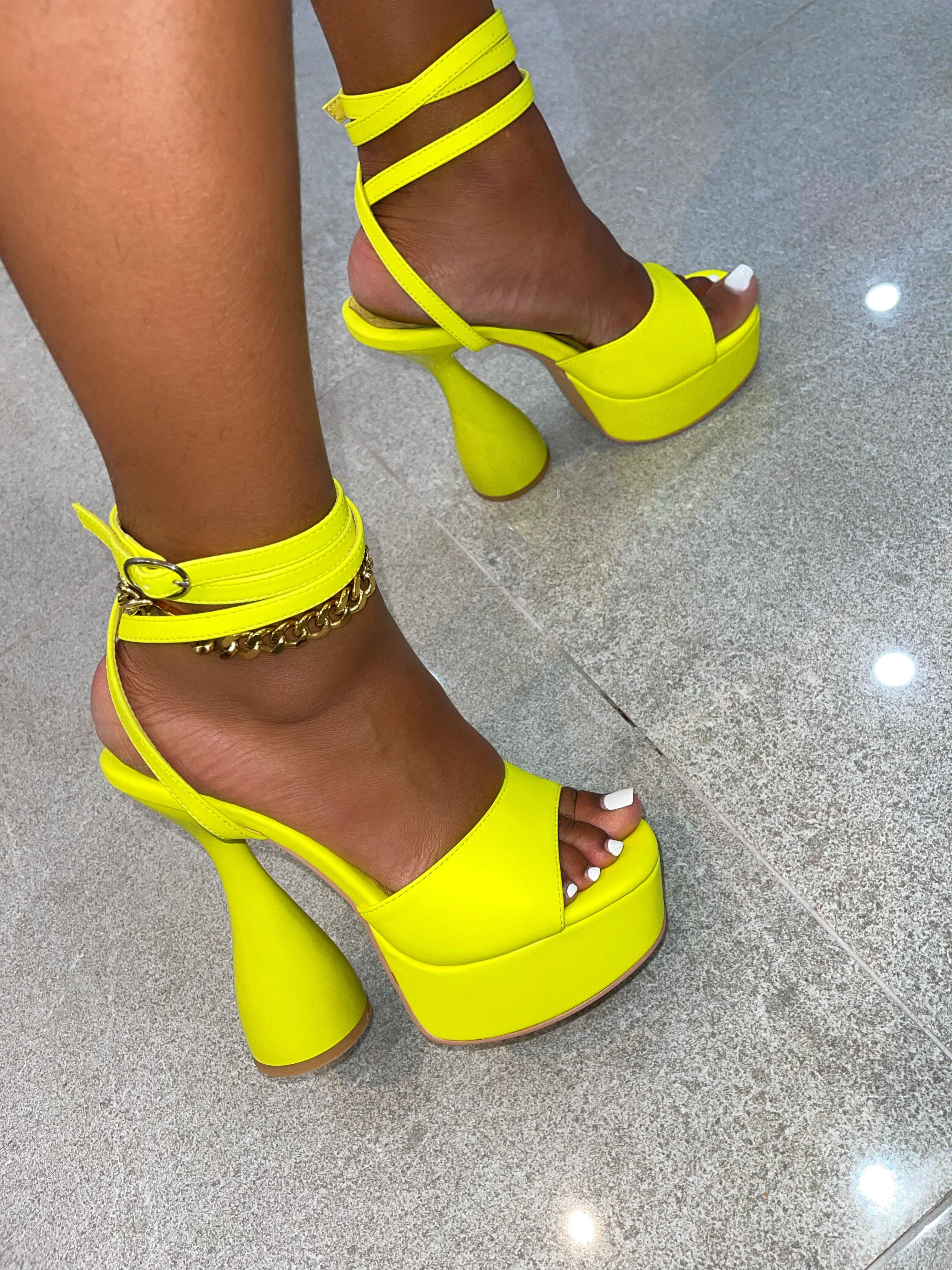 Disco Diva Heels Neon Yellow sold by Shane Justin product image thumbnail 5