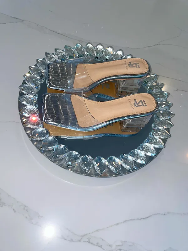 Kitten Heels Silver sold by Shane Justin