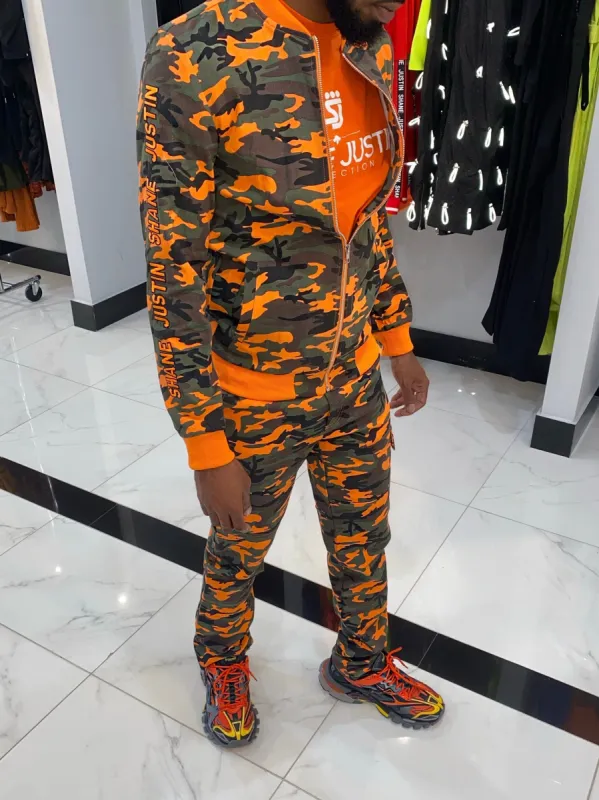 Battle Drip Orange Pants sold by Shane Justin